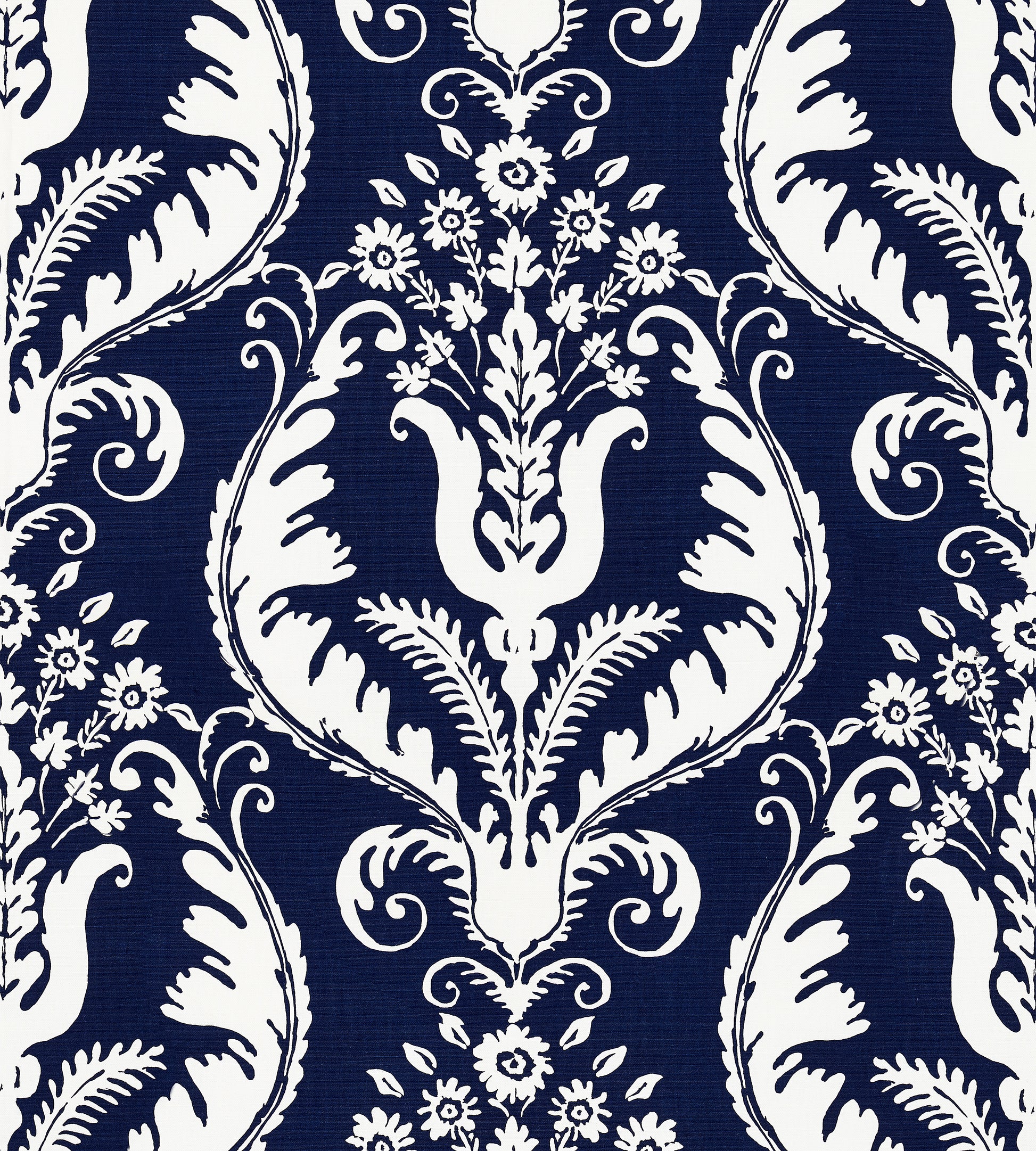 Purchase Scalamandre Fabric SKU# SC 000516597, Primavera Linen Print Navy 1