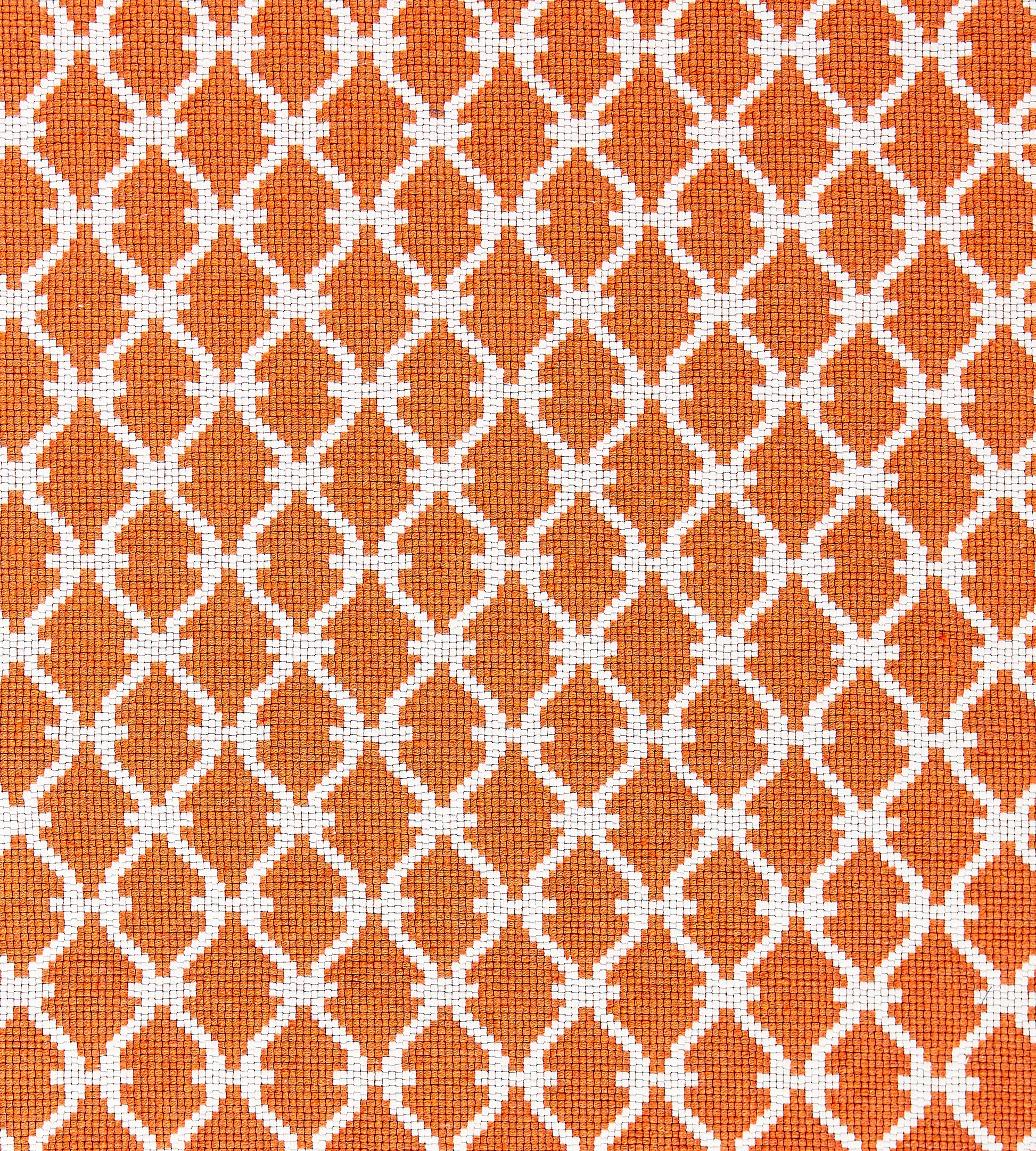 Purchase Scalamandre Fabric Product# SC 000527009, Trellis Weave Mandarin 1