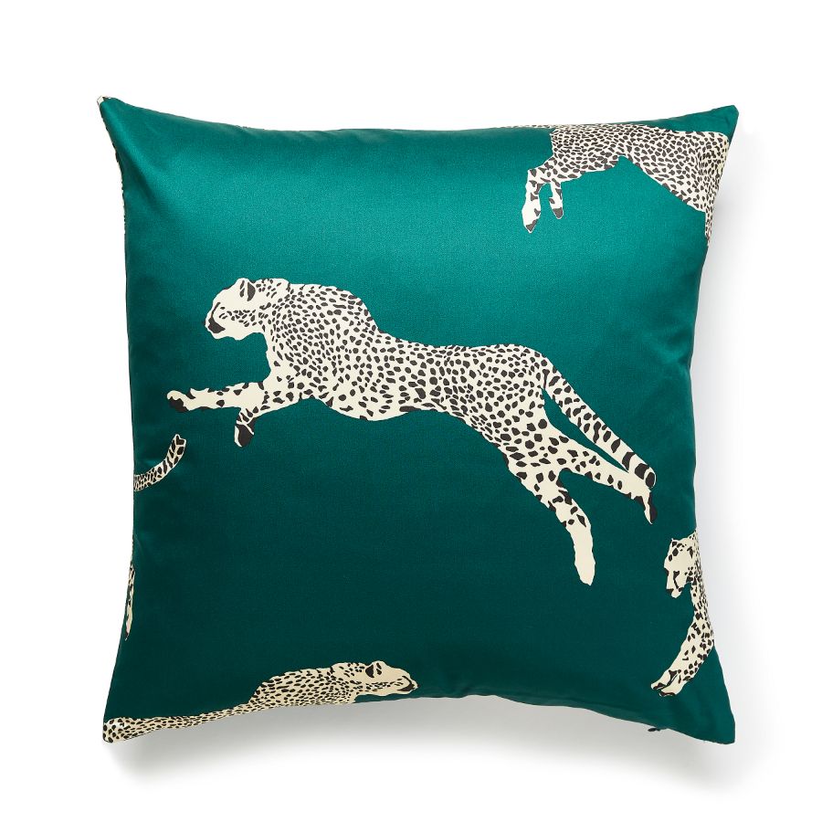 Purchase SCCHEETPILL0005 Leaping Cheetah, Evergreen - Scalamandre Pillows
