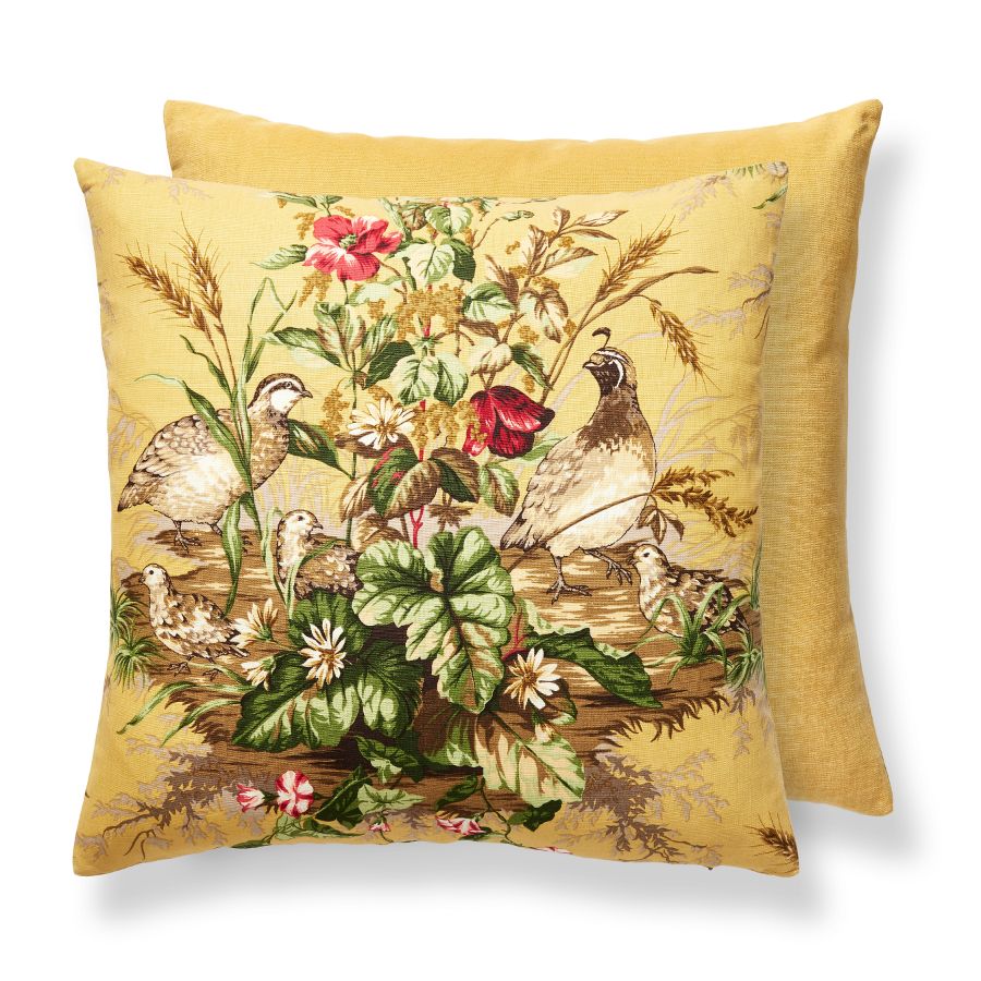 Purchase SCEDWINPILL0005 Edwin'S Covey, Multi On Mustard - Scalamandre Pillows