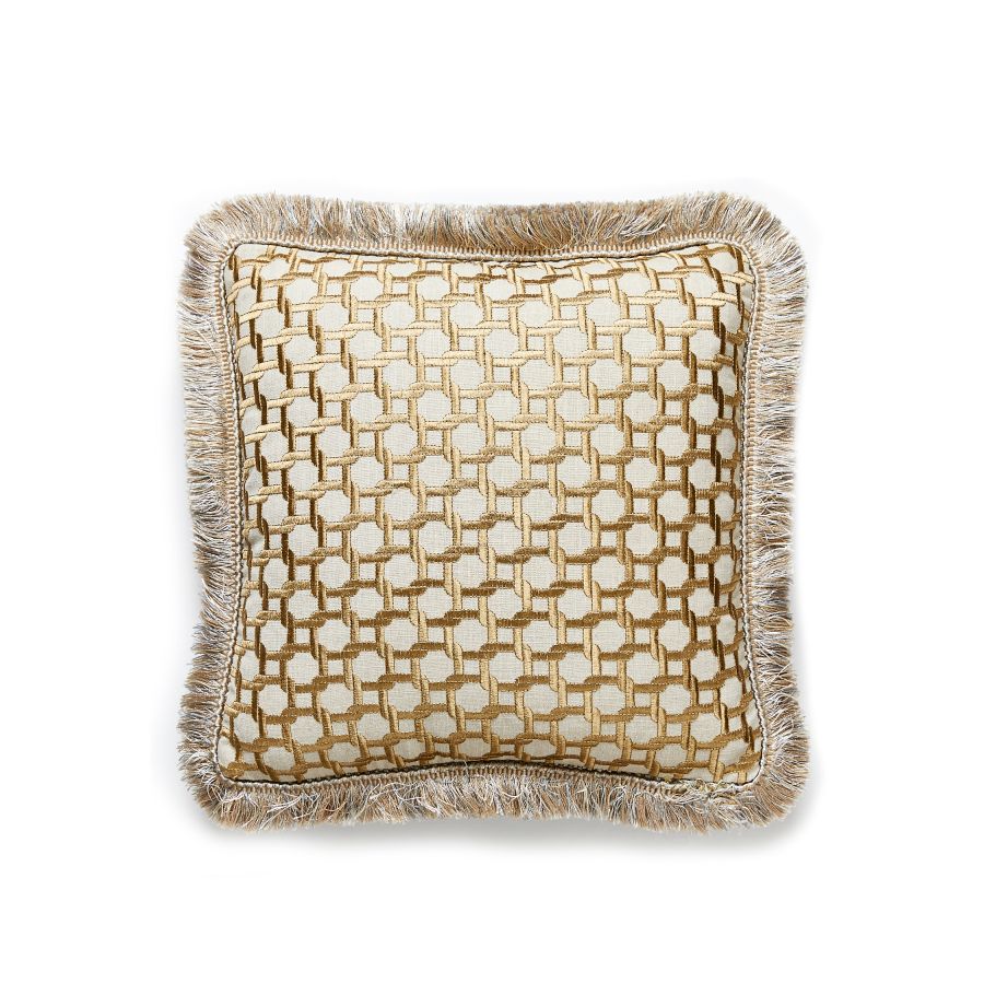 Purchase SCLINKPILL0005 Link Embroidery, Bronze - Scalamandre Pillows