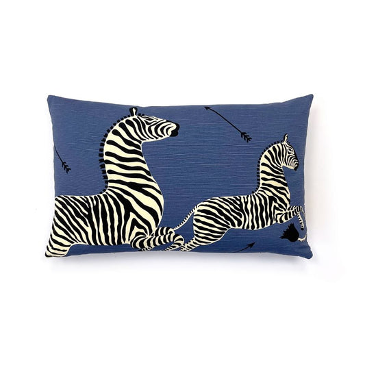 Purchase SCLZEBRAPIL0005 Zebras, Denim - Scalamandre Pillows