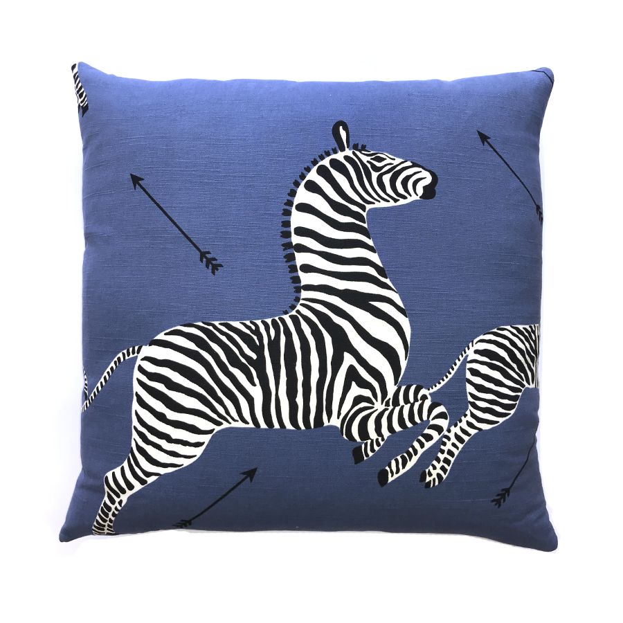 Purchase SCZEBRAPILL0005 Zebras, Denim - Scalamandre Pillows