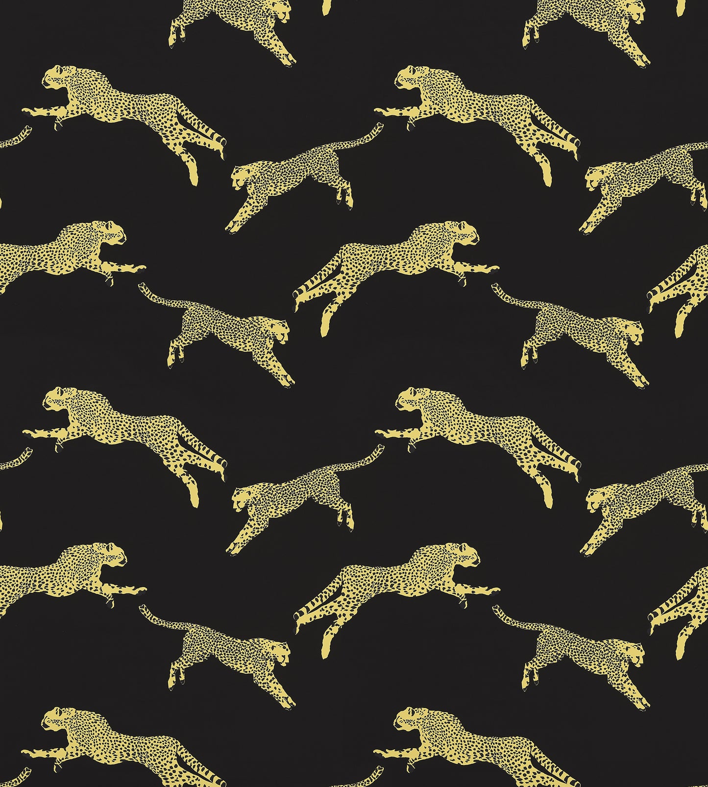 Purchase Scalamandre Fabric SKU# SC 000616634, Leaping Cheetah Cotton Print Black Magic 6