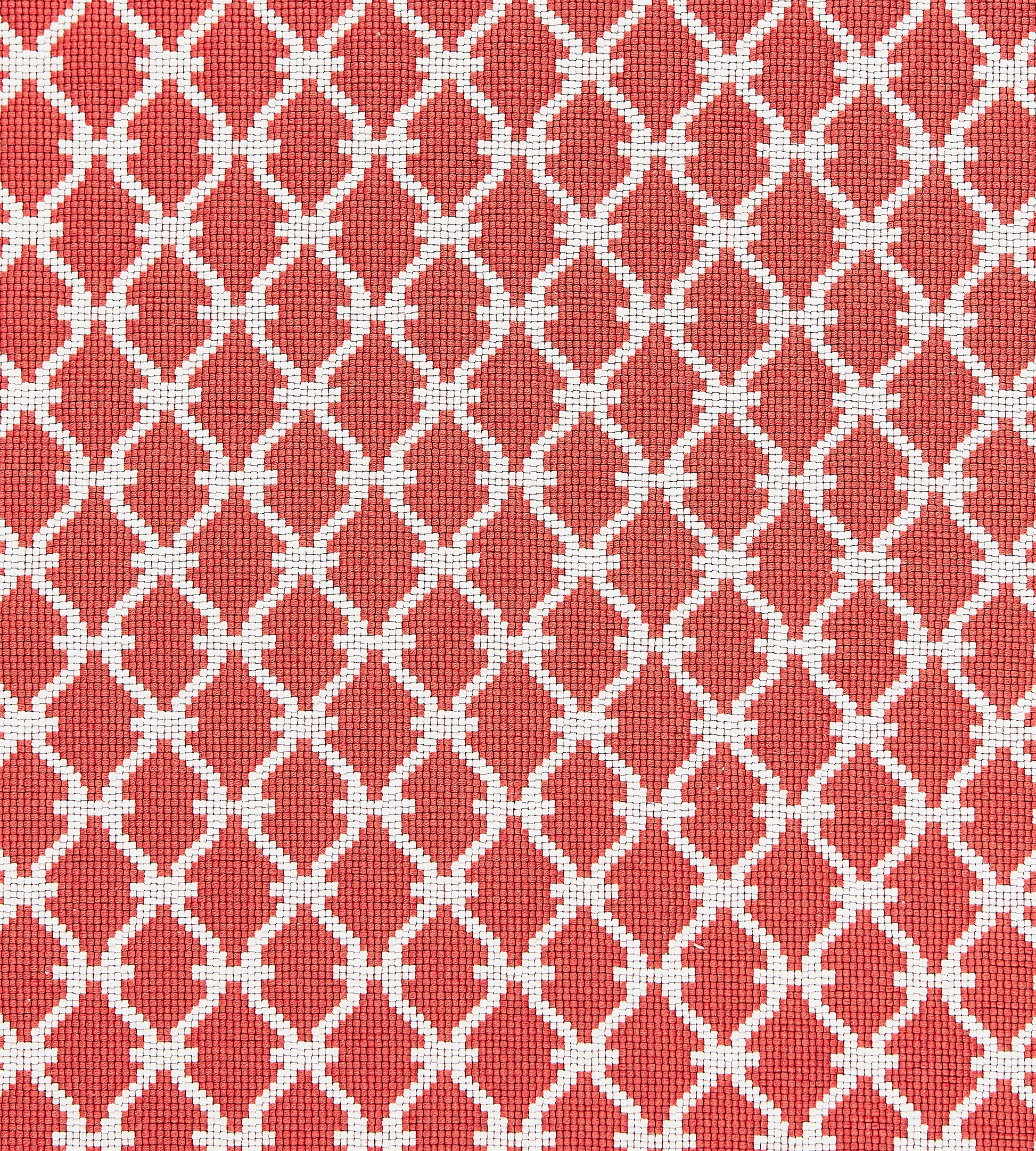 Purchase Scalamandre Fabric Item# SC 000627009, Trellis Weave Poppy 1