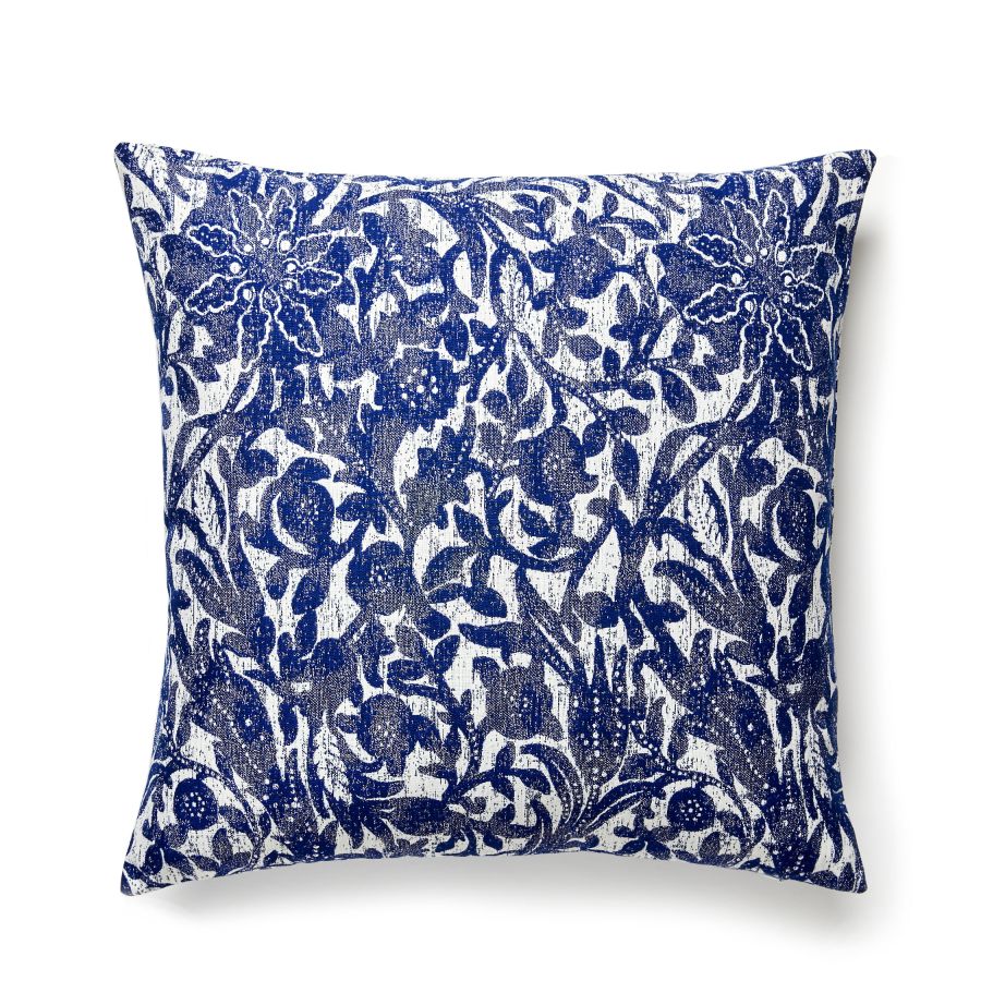 Purchase SCBALIPILL0006 Bali Floral Outdoor, Ultramarine - Scalamandre Pillows
