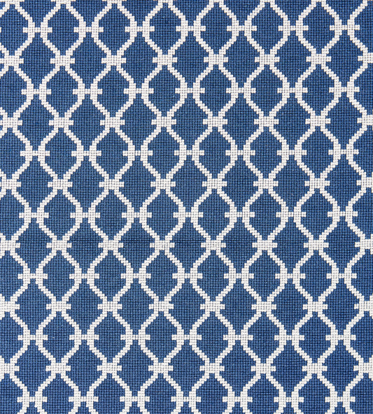 Purchase Scalamandre Fabric Item SC 000727009, Trellis Weave Denim 1