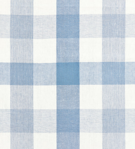 Purchase Scalamandre Fabric Item# SC 000727135, Westport Linen Plaid Sky 1