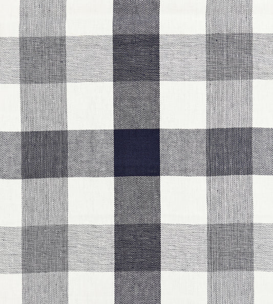 Purchase Scalamandre Fabric Product# SC 000827135, Westport Linen Plaid Navy 1