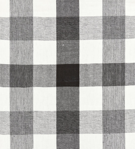 Purchase Scalamandre Fabric Product SC 000927135, Westport Linen Plaid Noir 1