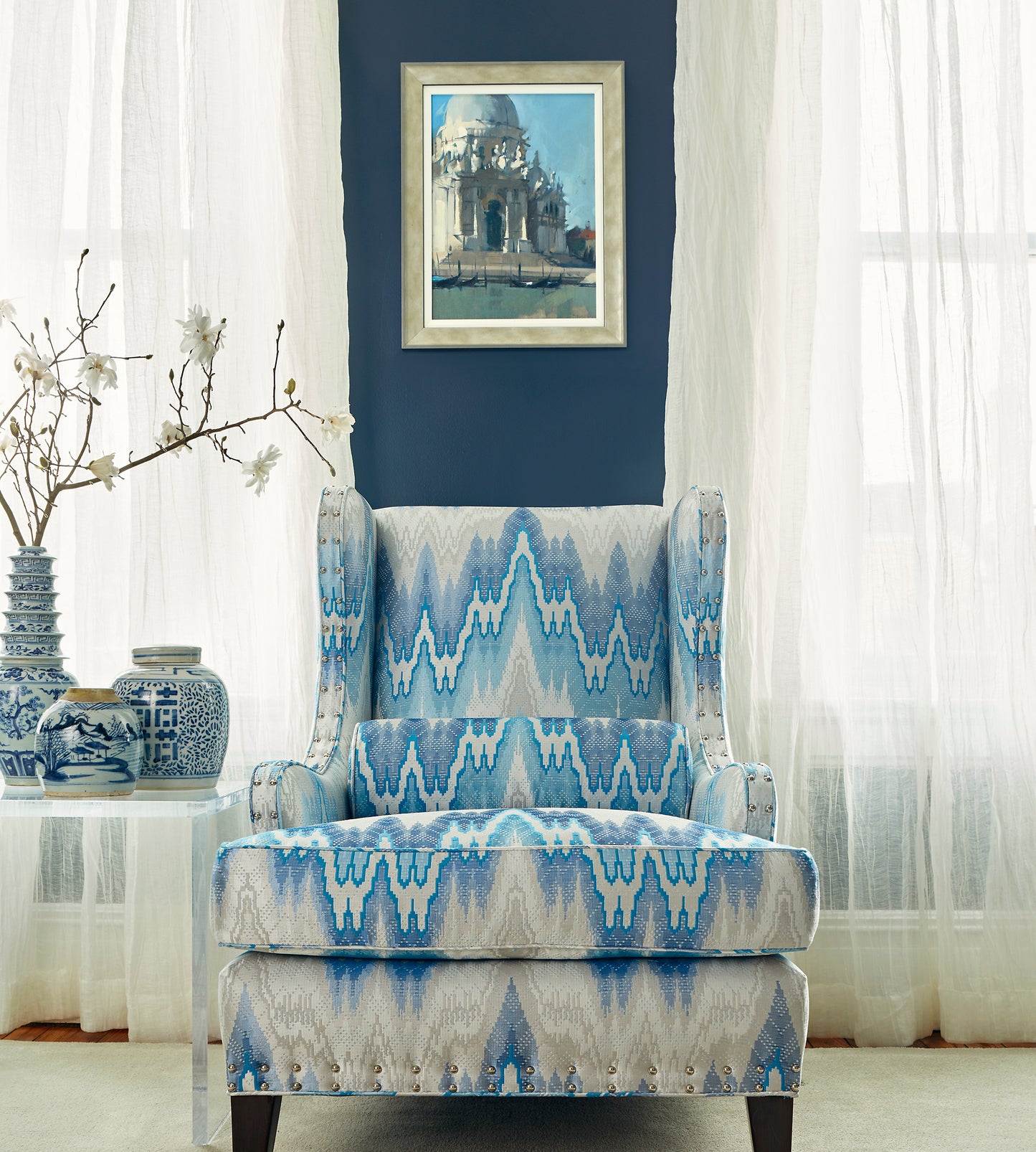 Purchase Scalamandre Fabric Product SC 000127052, Pleated Linen Sheer Cloud 3