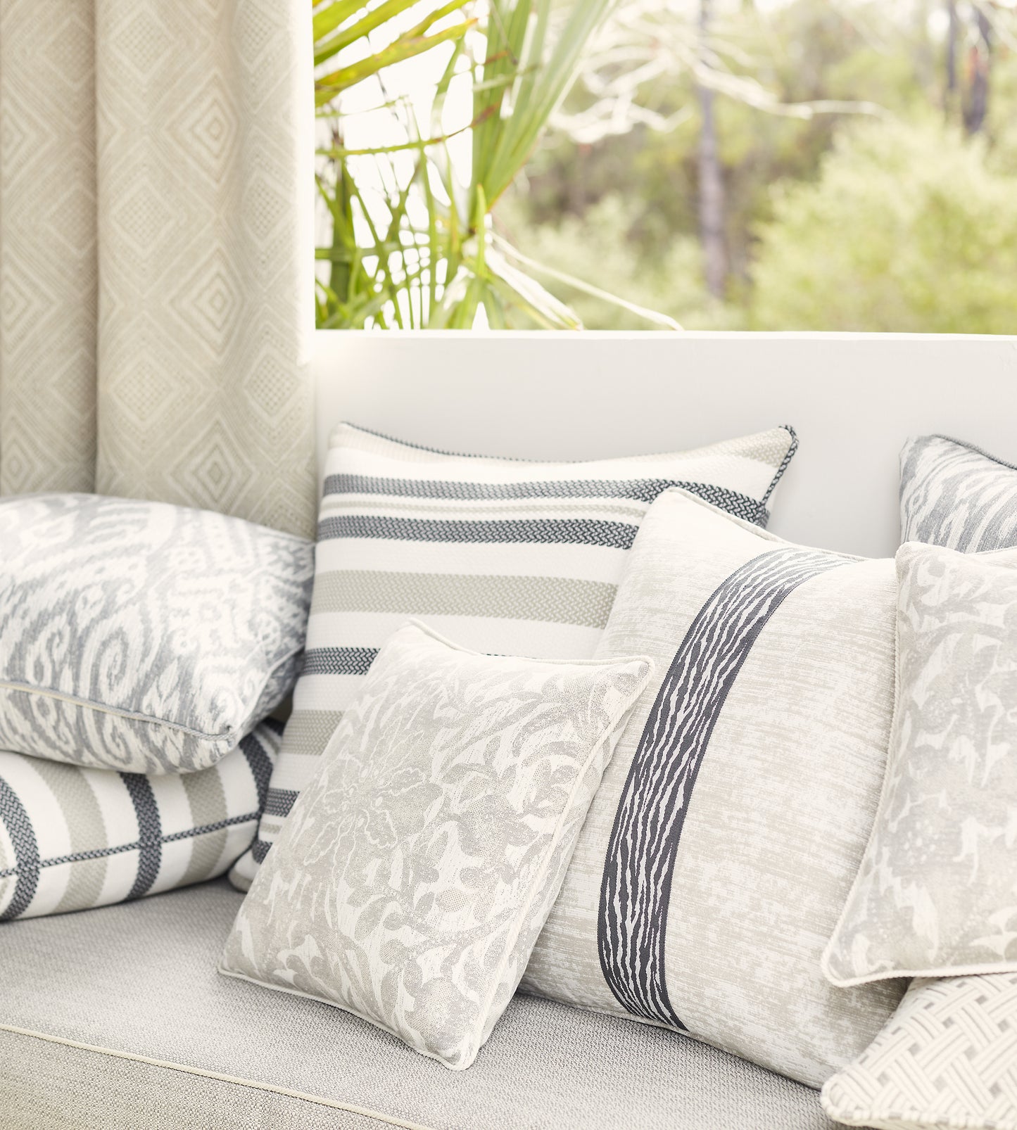 Purchase Scalamandre Fabric Pattern# SC 000227188, Santorini Stripe Palm 5