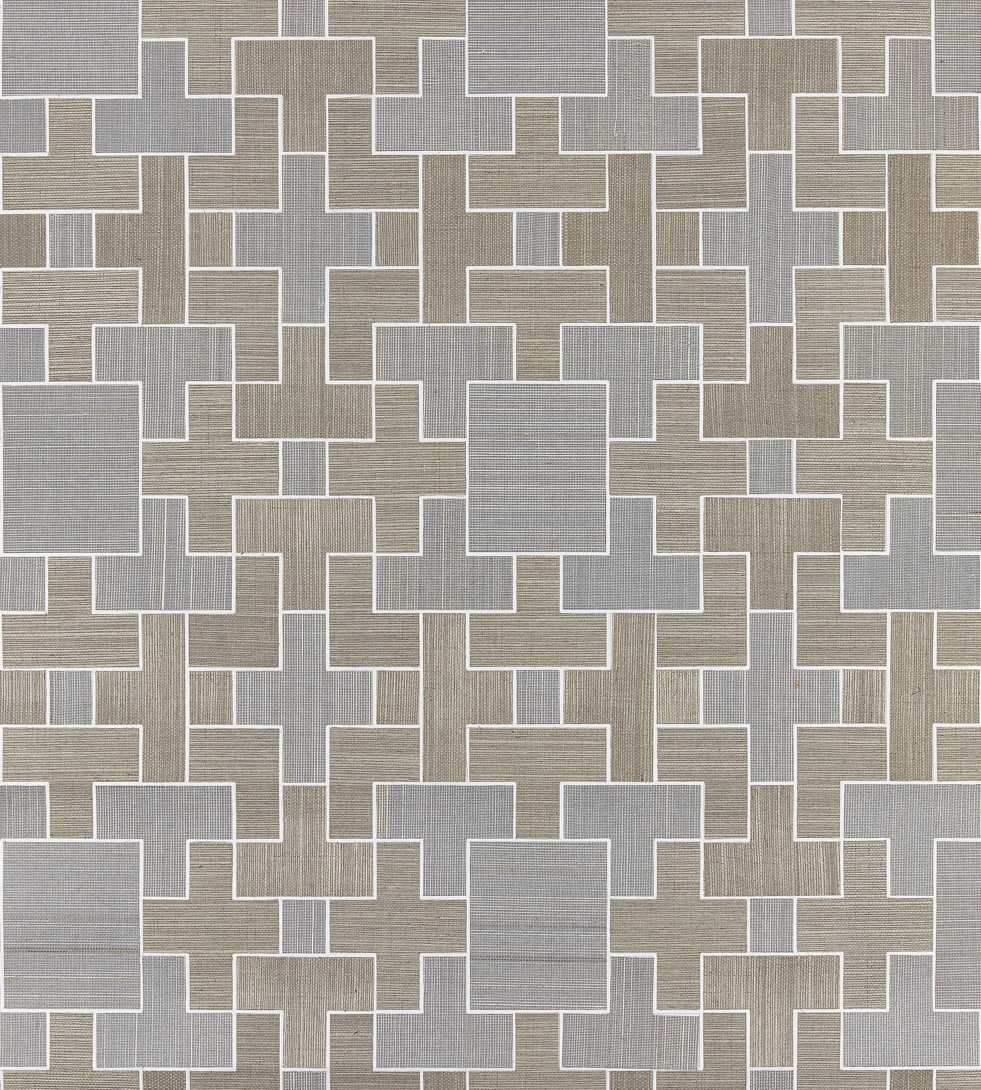 Find Scalamandre Wallpaper Pattern Sc 0001Wp88471 Name Allegro - Sisal Dove Fretwork Wallpaper