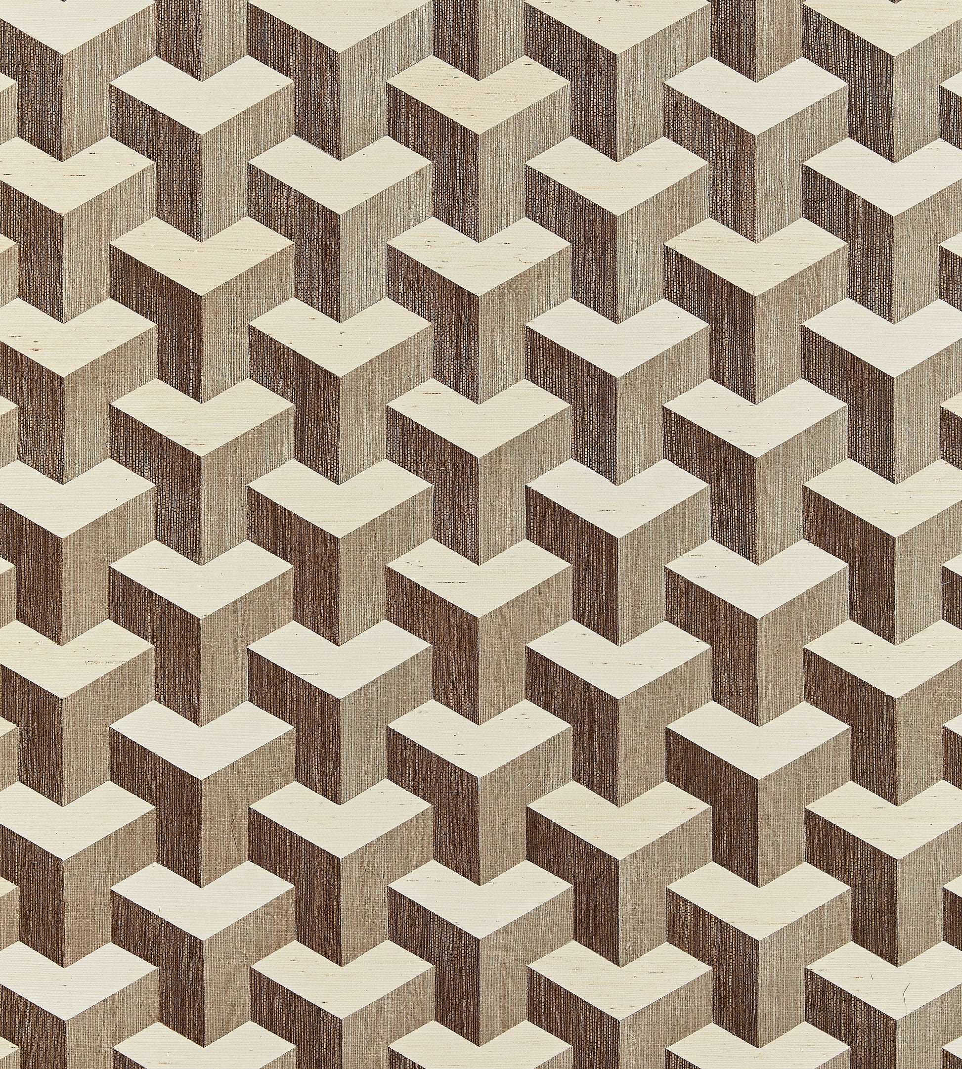 Buy Scalamandre Wallpaper Pattern Sc 0001Wp88479 Name Forte - Sisal Coffee & Cream Geometric|Graphic Wallpaper