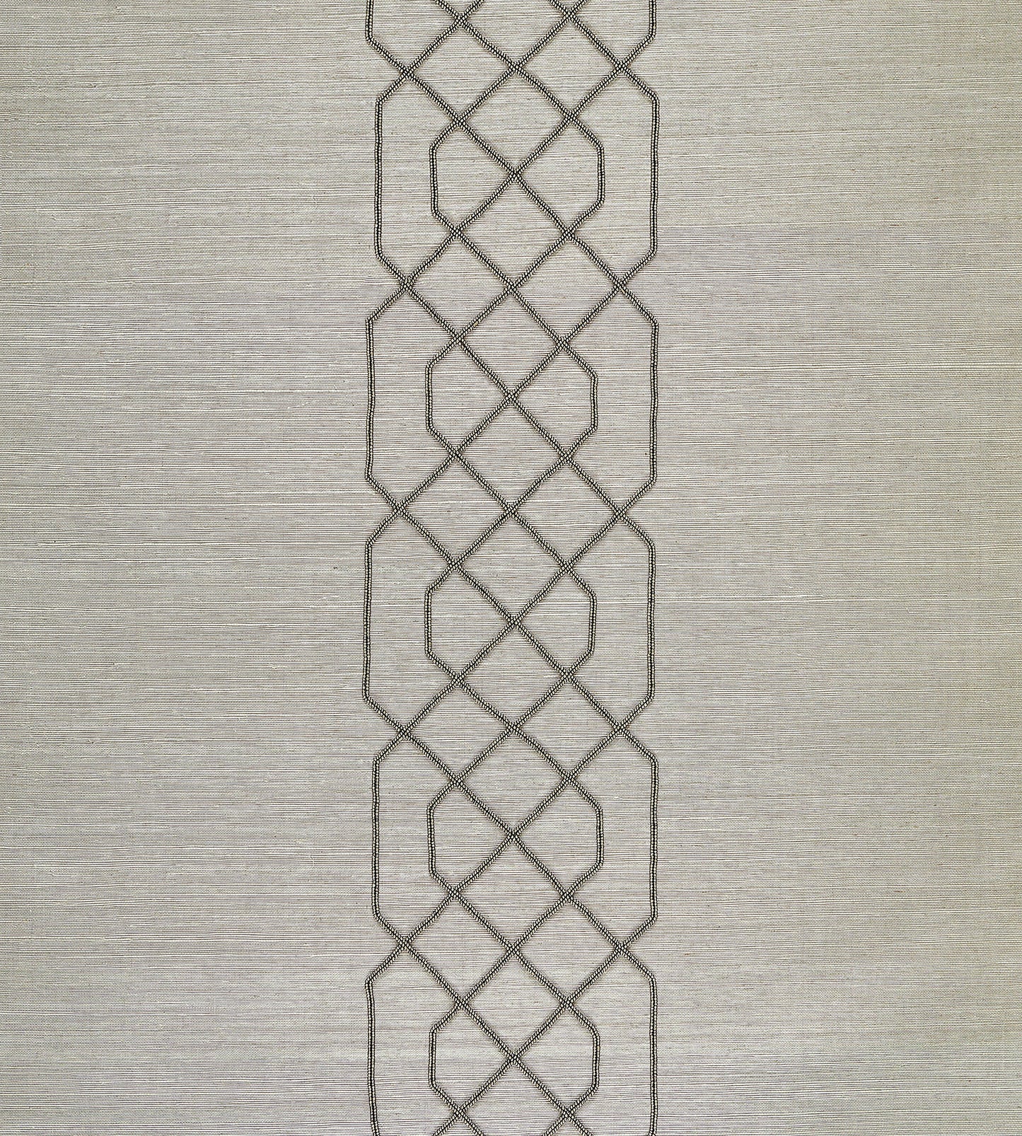 Shop Scalamandre Wallpaper Pattern Sc 0003Wp88385 Name Adelaide Beaded Sisal Pewter Fretwork Wallpaper