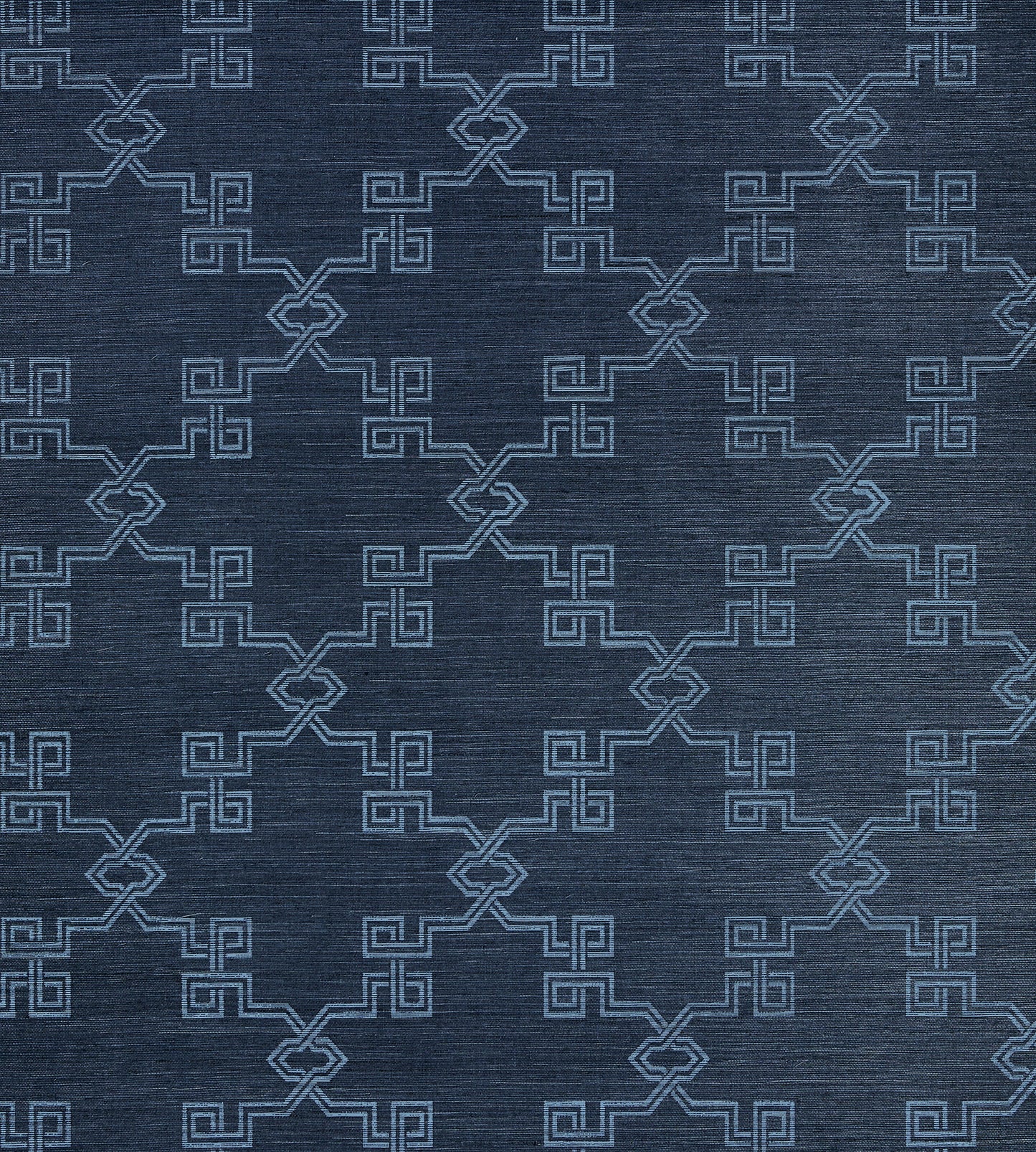 Buy Scalamandre Wallpaper Pattern Sc 0005Wp88374 Name Suzhou Lattice Sisal Midnight Chinoiserie|Fretwork Wallpaper