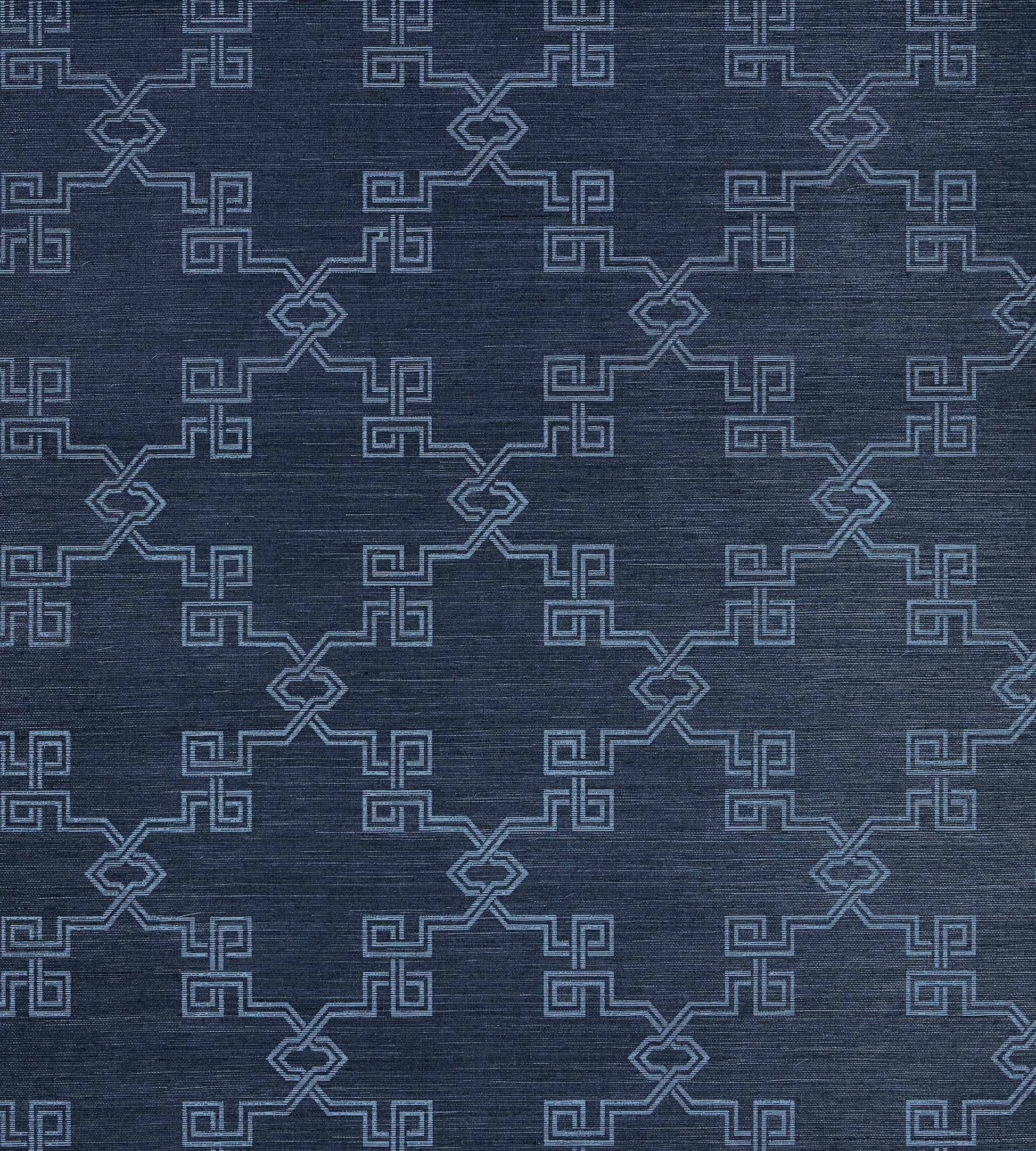 Buy Scalamandre Wallpaper Pattern Sc 0005Wp88374 Name Suzhou Lattice Sisal Midnight Chinoiserie|Fretwork Wallpaper