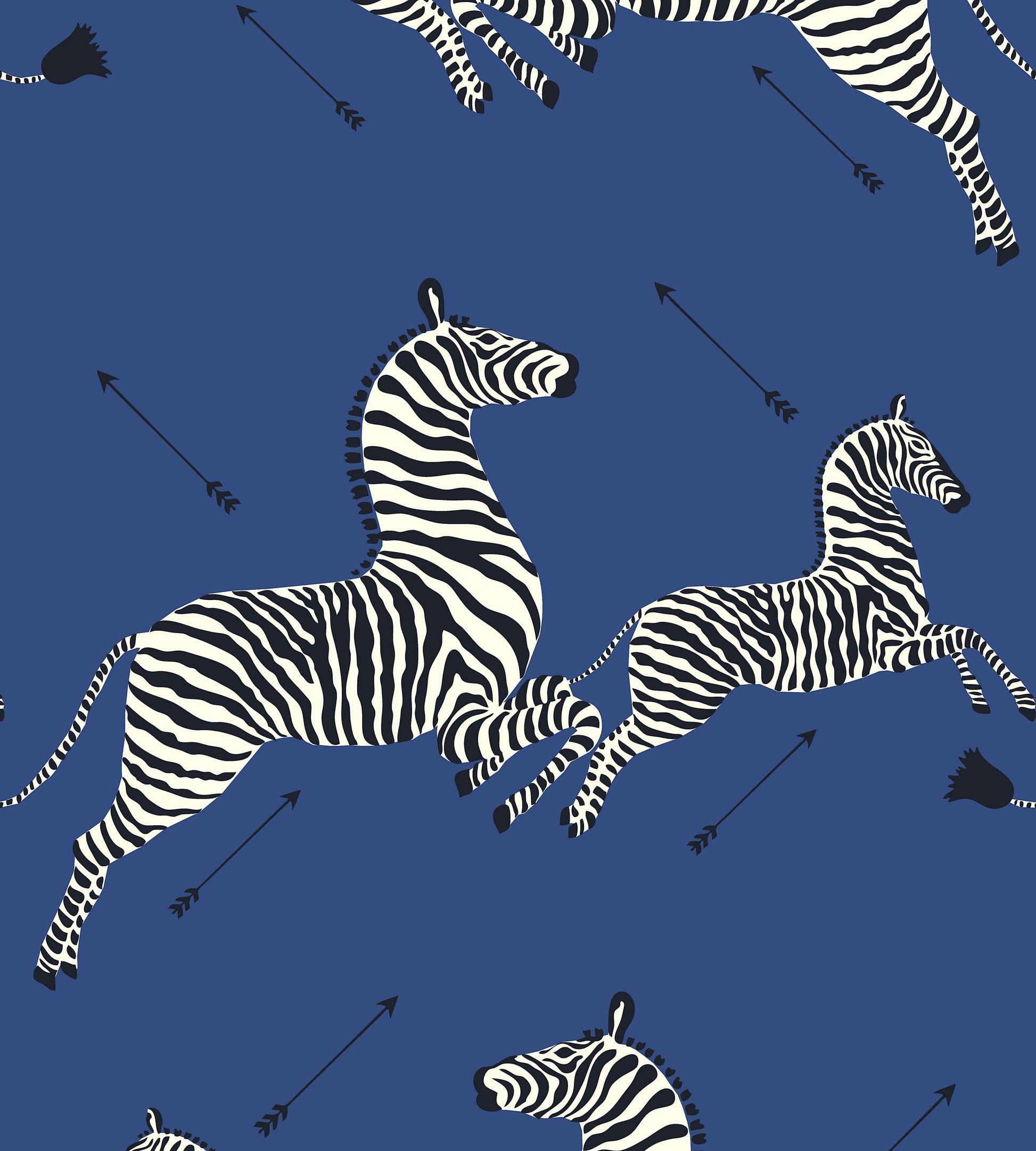 Purchase Scalamandre Wallpaper Pattern Sc 0008Wp81388Mv Name Zebras - Vinyl Denim Bird Wallpaper