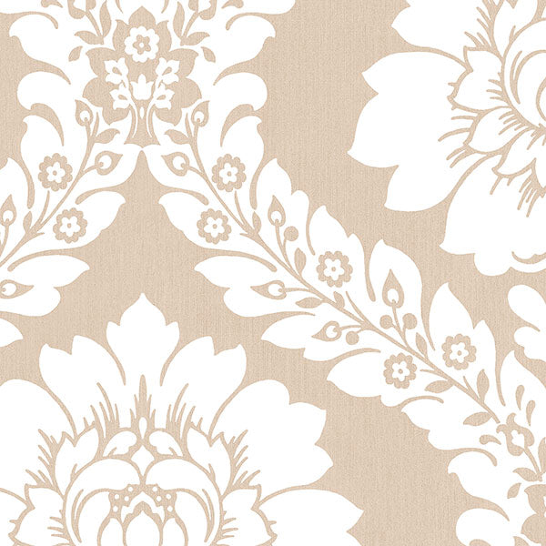 Purchase Sh34517 | Shades, Beige Damask - Norwall Wallpaper