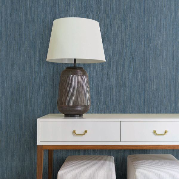 Purchase Si25856 | Signature Textures 3, Washed Ramie Cobalt - York Wallpaper