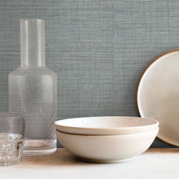 Purchase Si25873 | Signature Textures 3, Lotus Silk Steel Blue - York Wallpaper