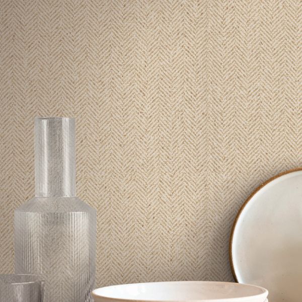Si26132 | Signature Textures 3, Tailored Chevron Wheat - York Wallpape