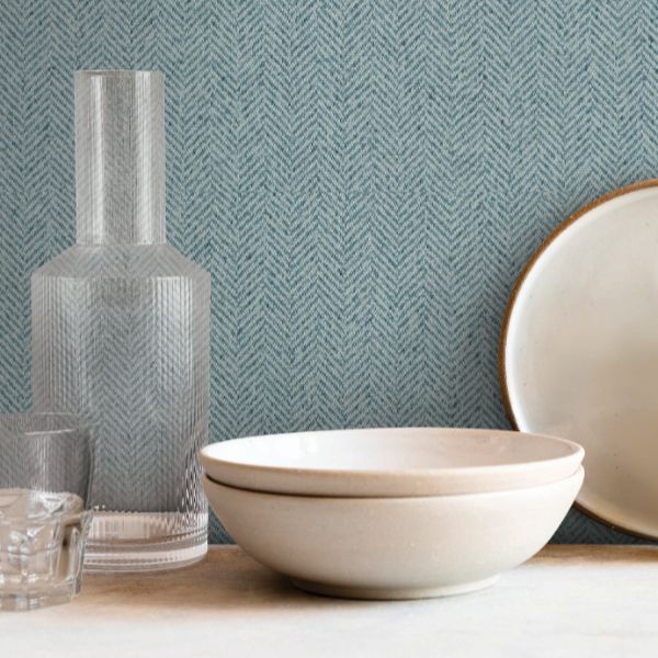 Purchase Si26135 | Signature Textures 3, Tailored Chevron Sky Blue - York Wallpaper