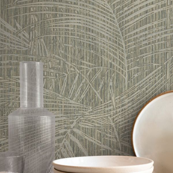 Purchase Si50612 | Signature Textures 3, Della Palm Dark Taupe - York Wallpaper