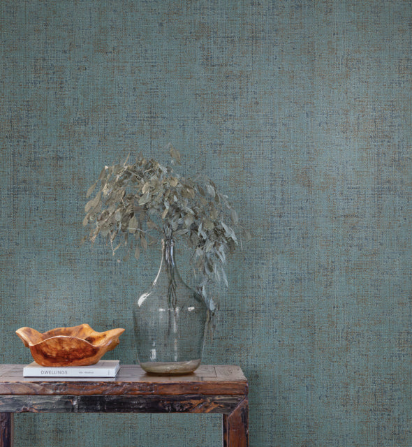 Purchase Si7151 | Montecito, Alma Blue Faux Weave - York Wallpaper