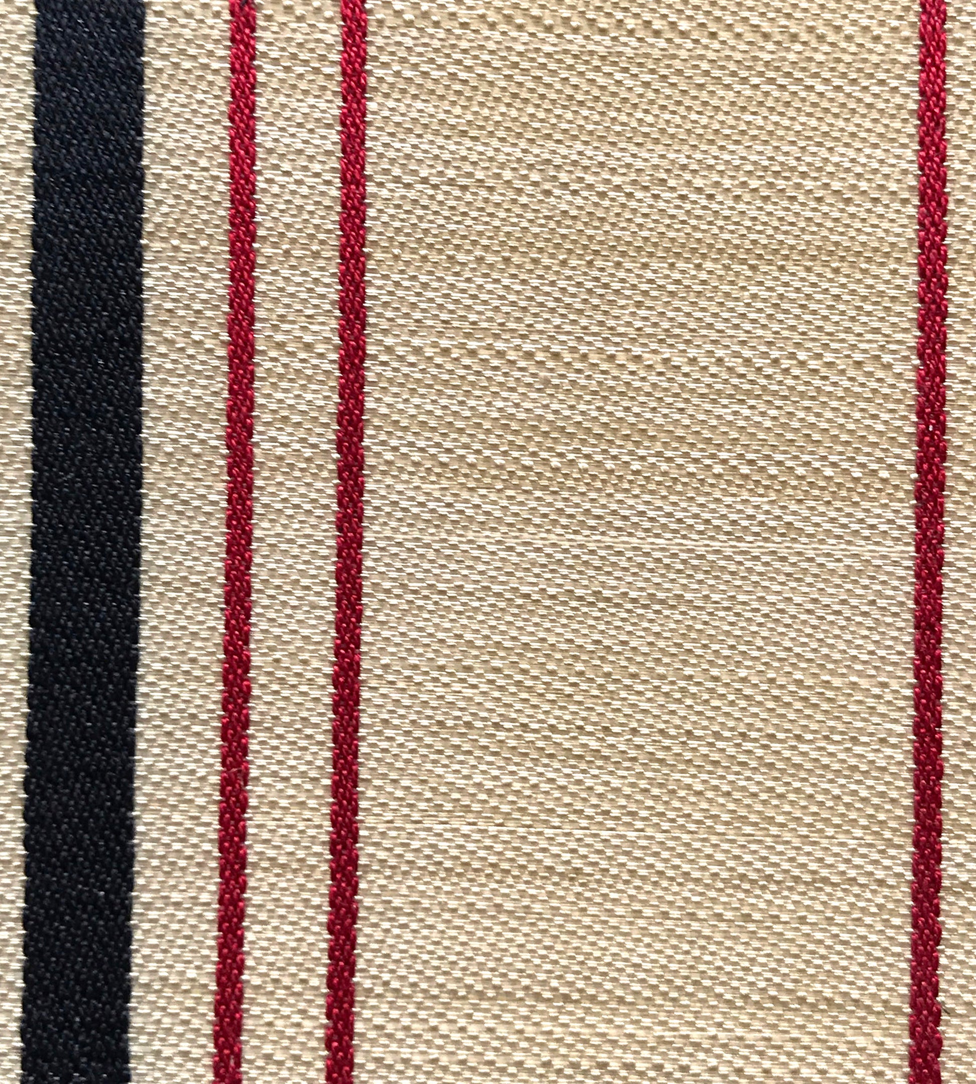 Purchase Old World Weavers Fabric Pattern# SK 0074B100, Ardennais Silk Horsehair Beige / Black / Red 1