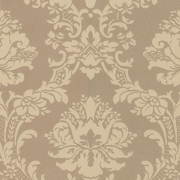 Purchase Sl27541 | Classic Silks 2, Brown Damask - Norwall Wallpaper