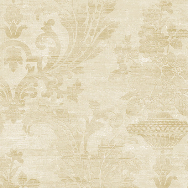 Purchase Sm30359 | Classic Silks 2, Beige Damask - Norwall Wallpaper