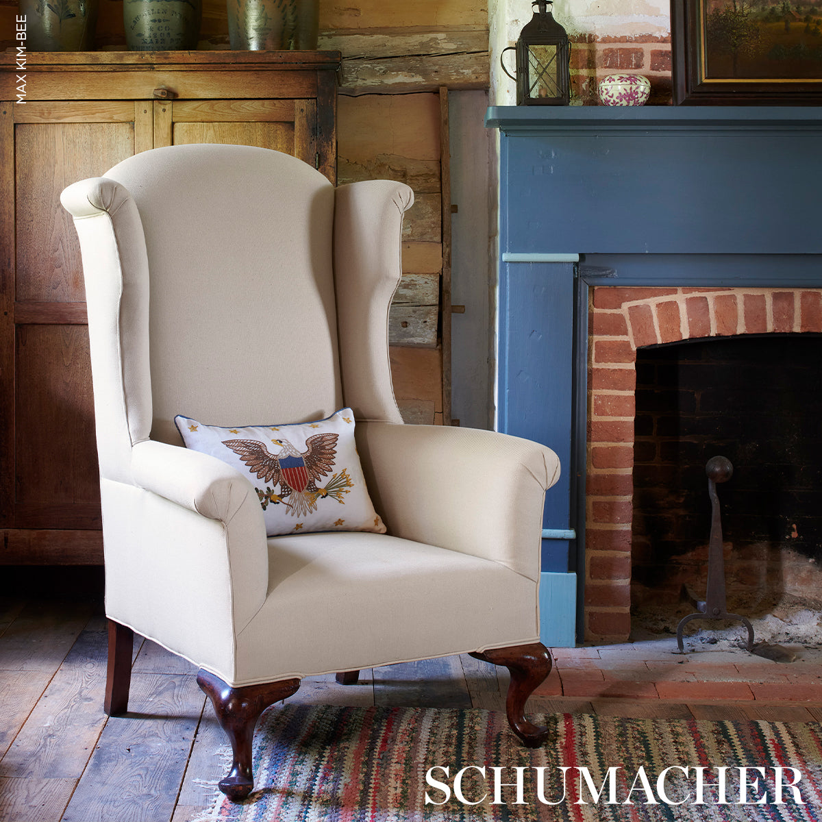 Purchase So0002913 | Embroidered Eagle Pillow, Ivory - Schumacher Pillows