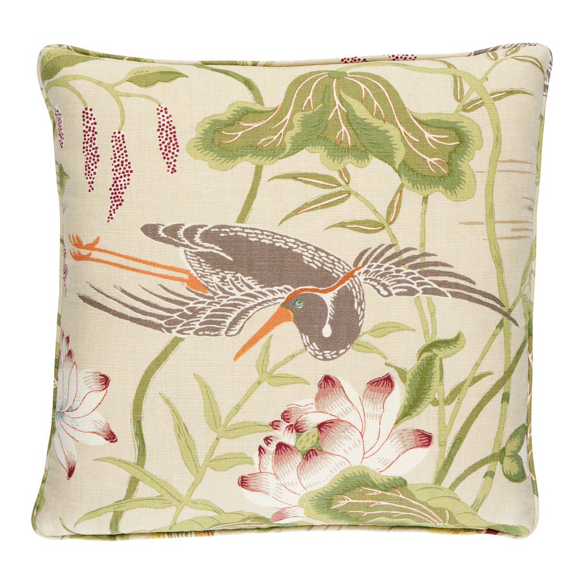 Purchase So17293604 | Lotus Garden Pillow, Parchment - Schumacher Pillows