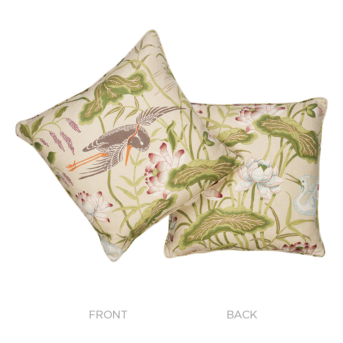 Purchase So17293606 | Lotus Garden Pillow, Parchment - Schumacher Pillows