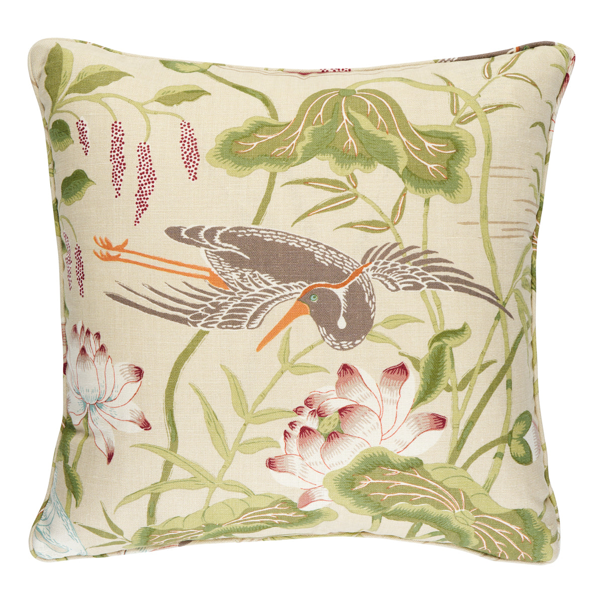 Purchase So17293606 | Lotus Garden Pillow, Parchment - Schumacher Pillows