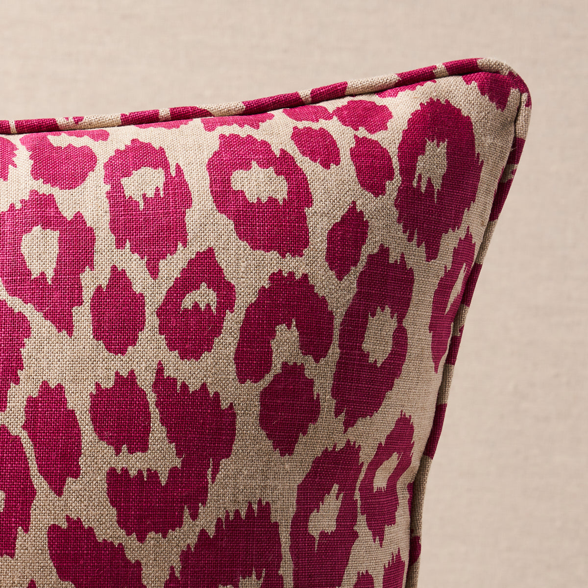 Purchase So17572304 | Iconic Leopard Pillow, Fuschia/Natural - Schumacher Pillows