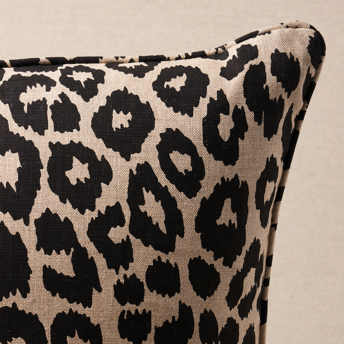 Purchase So17572504 | Iconic Leopard Pillow, Ebony/Natural - Schumacher Pillows
