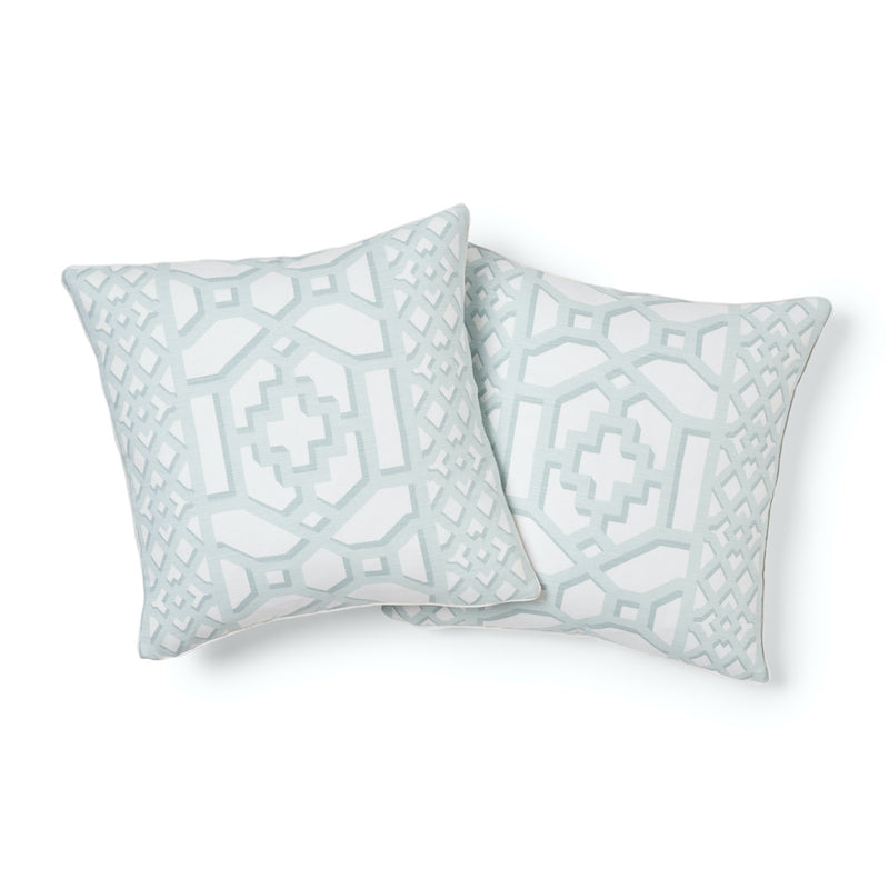 Purchase So17574604 | Zanzibar Trellis Pillow, Winter Mint - Schumacher Pillows