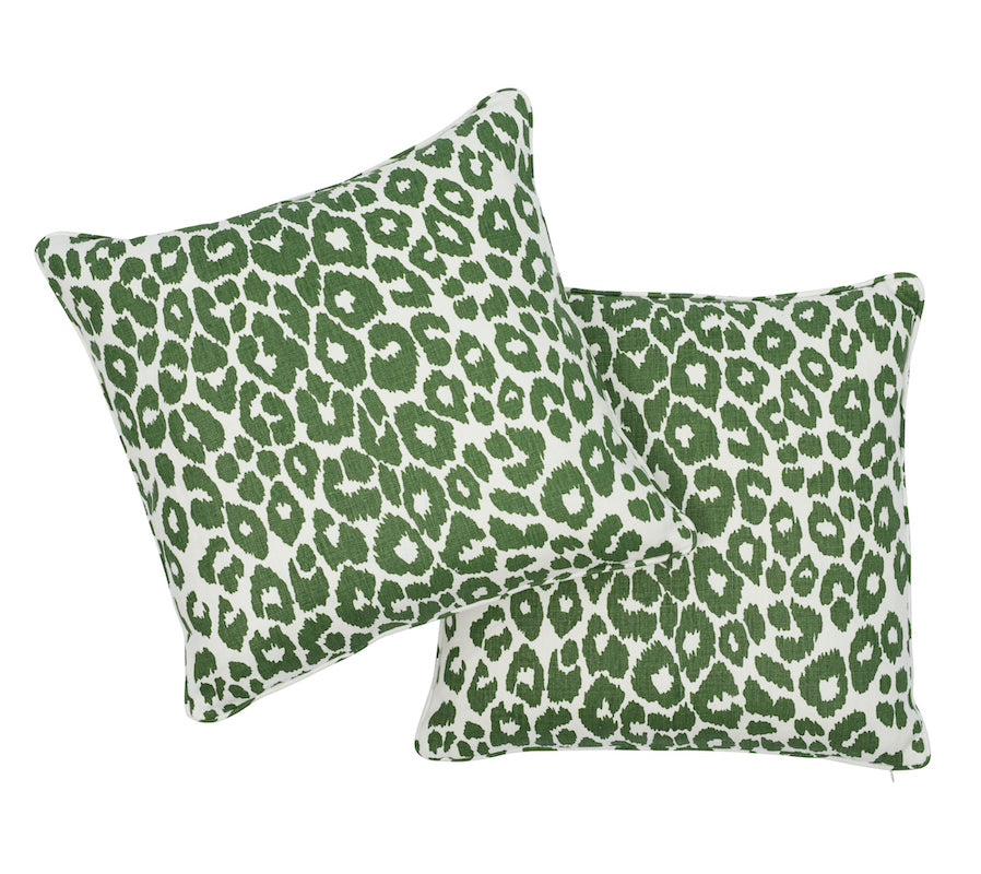 Purchase So17645205 | Iconic Leopard Pillow, Green - Schumacher Pillows