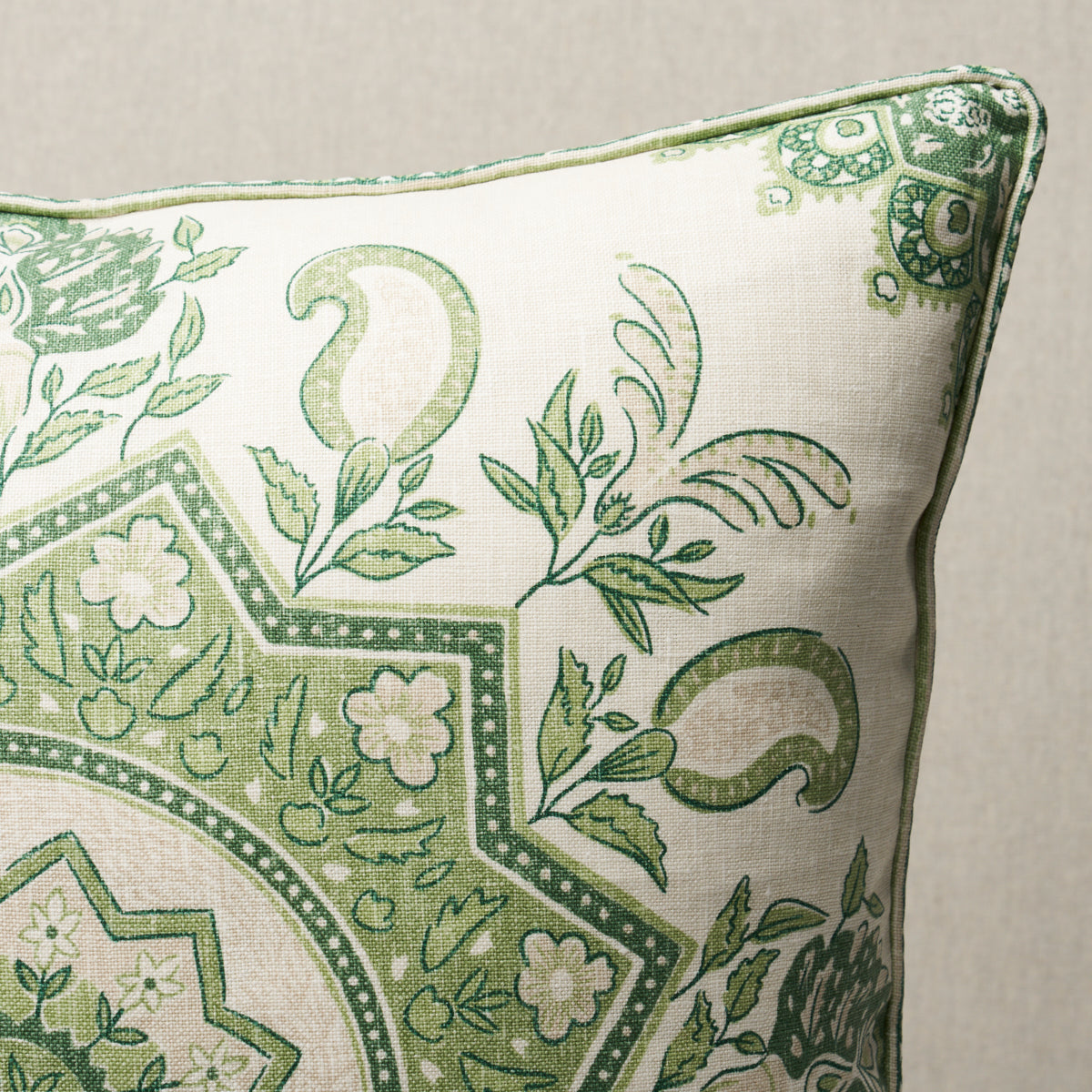 Purchase So17648505 | Montecito Medallion Pillow, Leaf Green - Schumacher Pillows