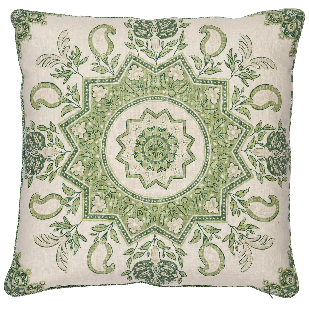 Purchase So17648505 | Montecito Medallion Pillow, Leaf Green - Schumacher Pillows