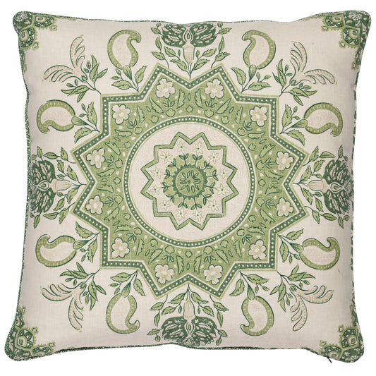Purchase So17648505 | Montecito Medallion Pillow, Leaf Green - Schumacher Pillows