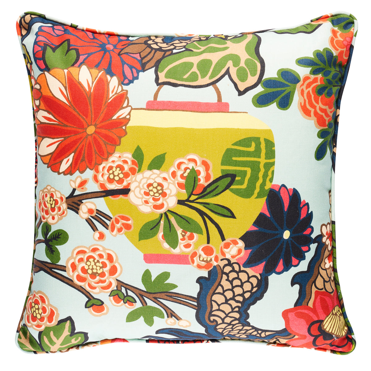 Purchase So17731004 | Chiang Mai Dragon I/O Pillow, Aquamarine - Schumacher Pillows