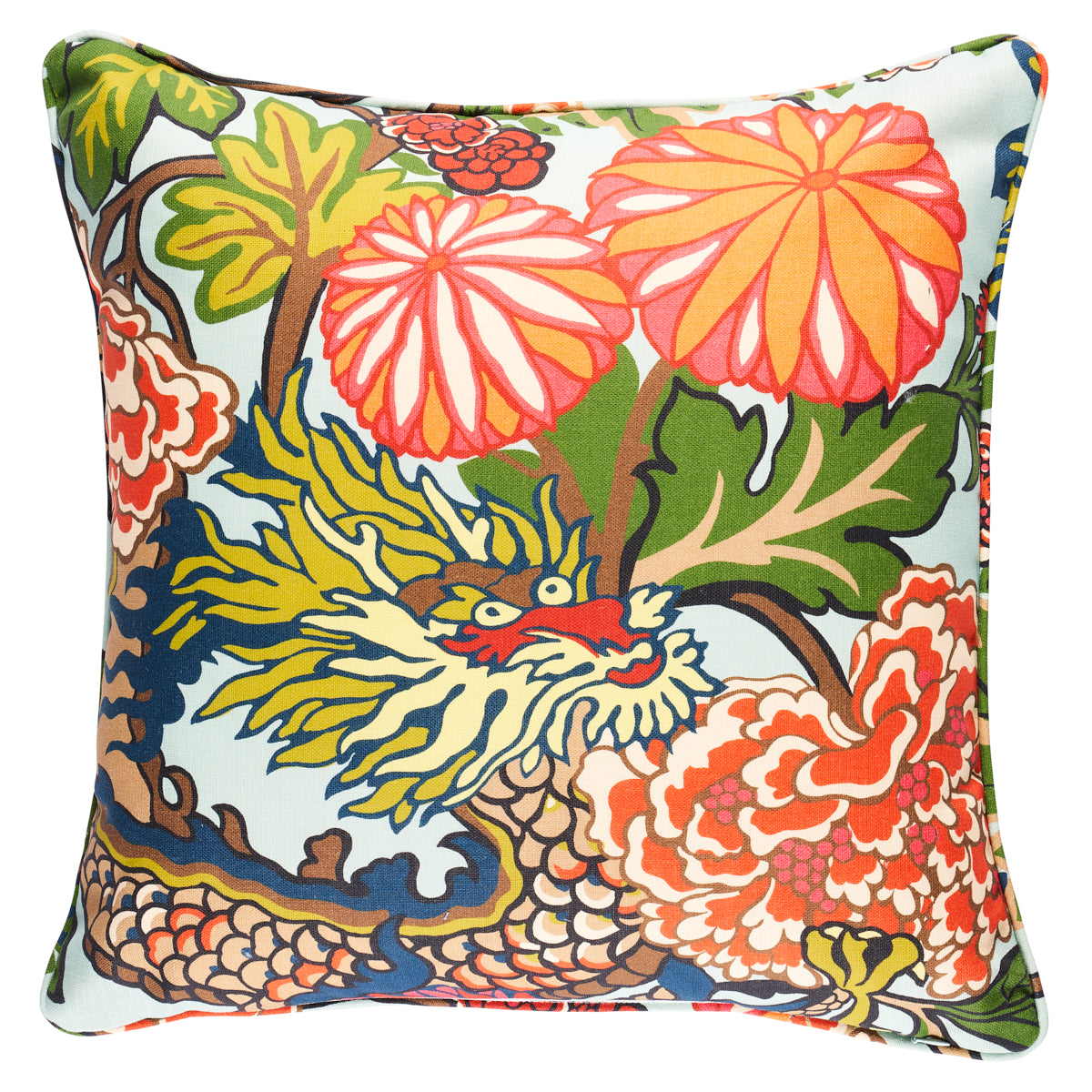Purchase So17731004 | Chiang Mai Dragon I/O Pillow, Aquamarine - Schumacher Pillows