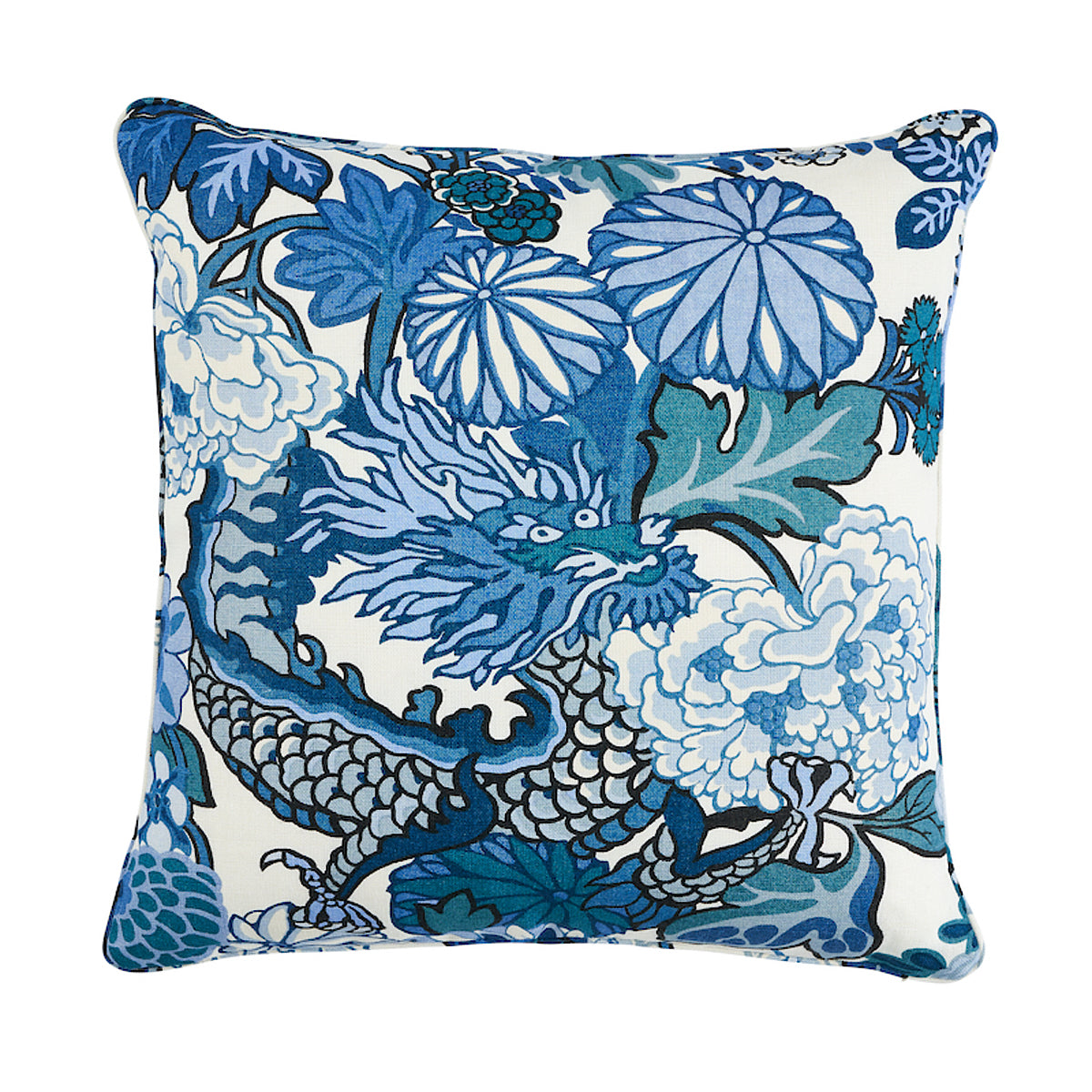 Purchase So17731106 | Chiang Mai Dragon I/O Pillow, China Blue - Schumacher Pillows