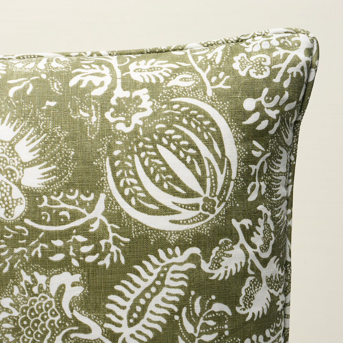 Purchase So17769504 | Pomegranate Print Pillow, Olive - Schumacher Pillows