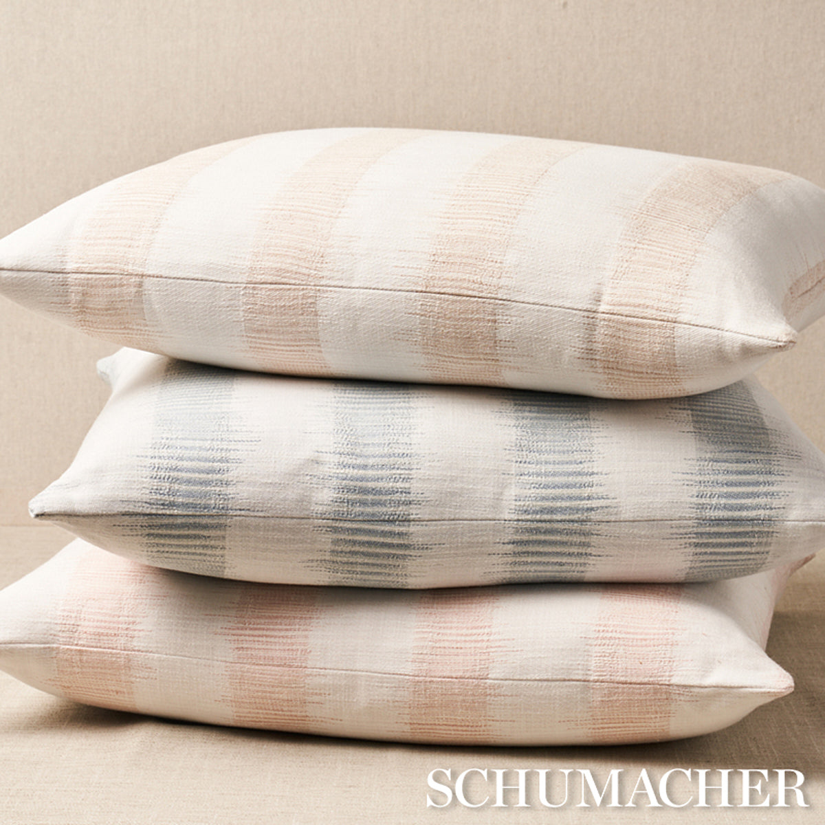 Purchase So17781304 | Attleboro Ikat Pillow, Blush - Schumacher Pillows