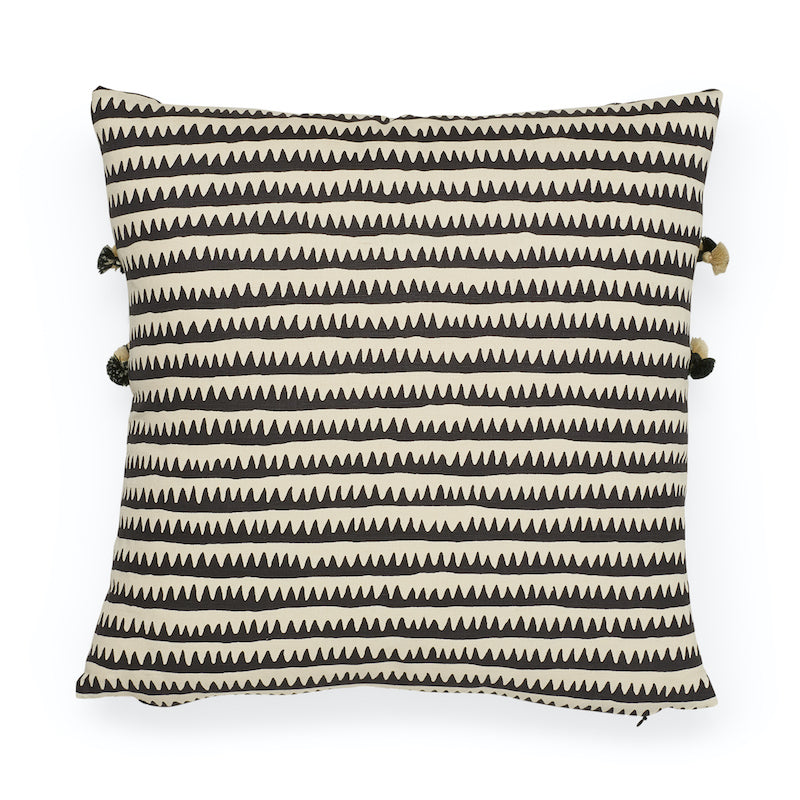 Purchase So17797104 | Corfu Stripe Pillow, Black - Schumacher Pillows