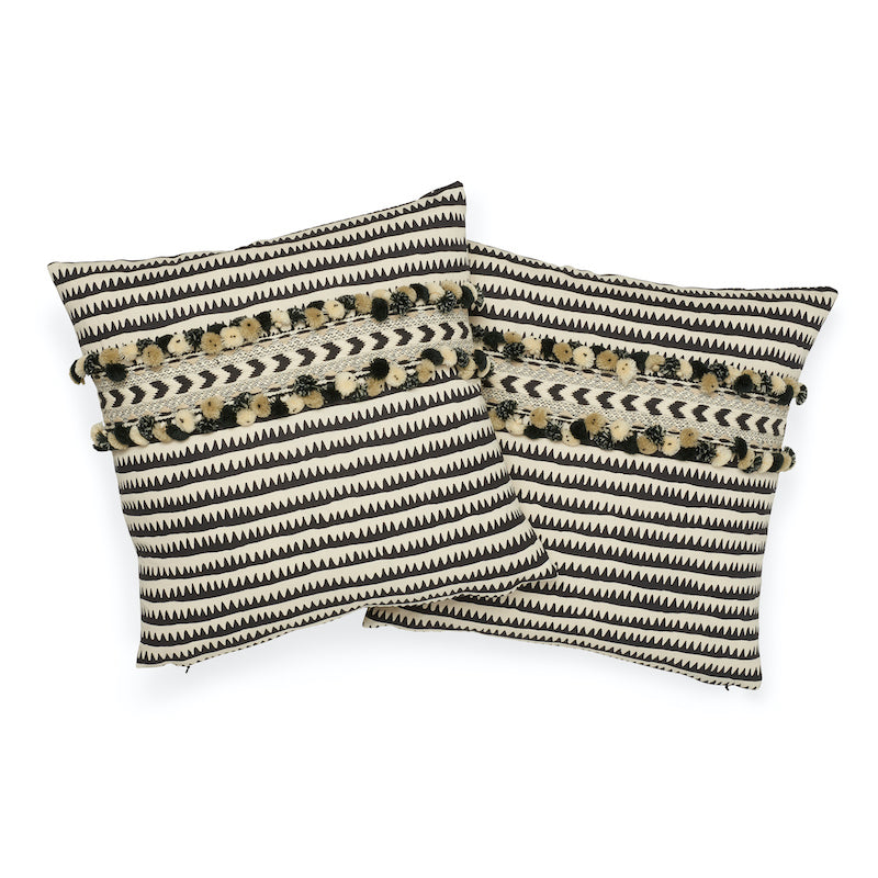 Purchase So17797104 | Corfu Stripe Pillow, Black - Schumacher Pillows